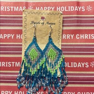 NWT Spirit of Nature earrings Native American bead dangle